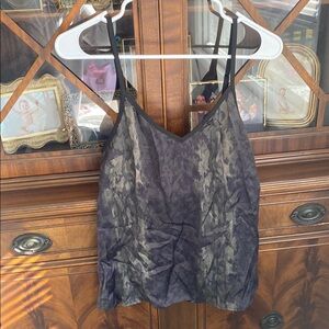 All Saints Tami Masala Forest Green Camo/snakeskin Top